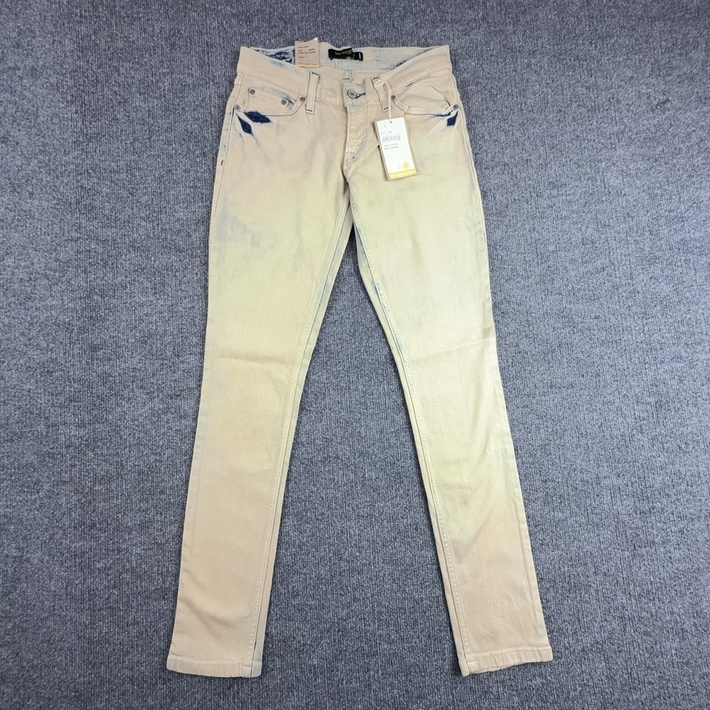 Levi's 524 Too Superlow Skinny Jeans Juniors 5 Beige Ultra Low Rise Stretch